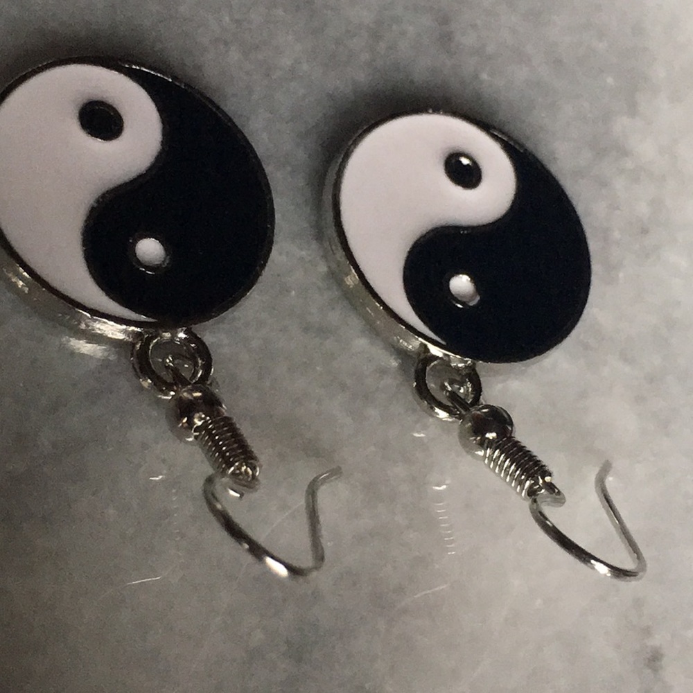 Yin & Yang Drop Earrings - Picture 5 of 12